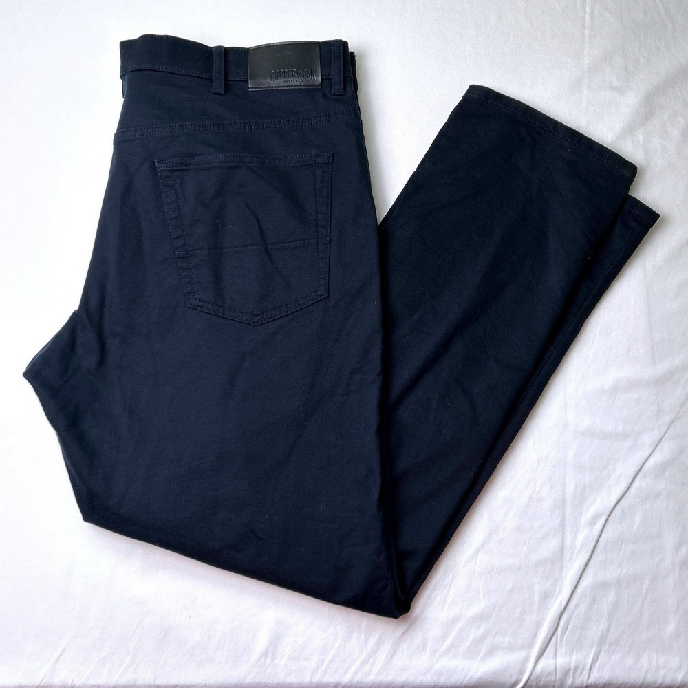 Copper & Oak Mens 5-Pocket Pants Navy Blue Size 38x32 Straight Business Casual